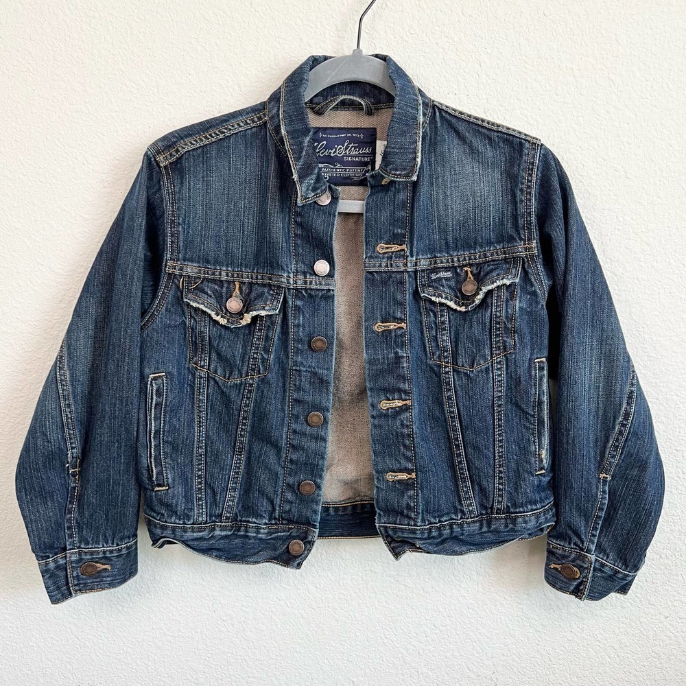 LEVI'S Denim Trucker Jacket Cotton Medium Wash Kid's Small 6/7 Classic